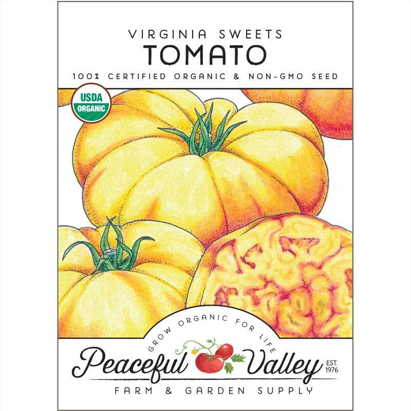 Organic Virginia Sweets Tomato Seeds by Grow Organic, vibrant vegetable seeds for home gardening.