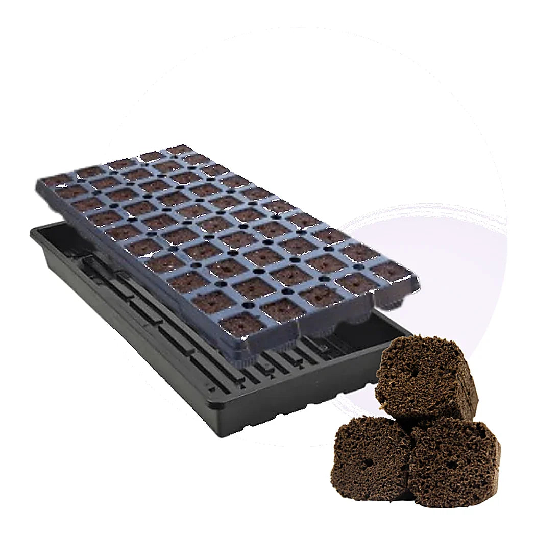 OrganiPlug Seed & Cutting Plugs - Pre-Filled Tray w/ 50 Plugs - Single, Case, and Pallet