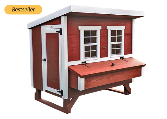 Large OverEZ Chicken Coop designed for up to 15 chickens, featuring spacious outdoor shelter and durable construction.