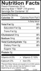 Peach Preserves 16oz