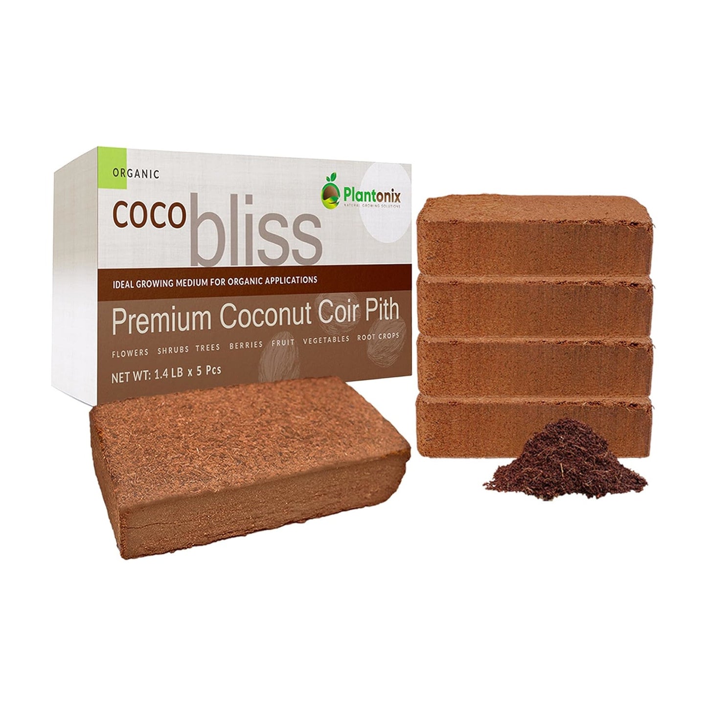 Coco Bliss - 650g Coco Coir Bricks - Blessings Grow Meadows