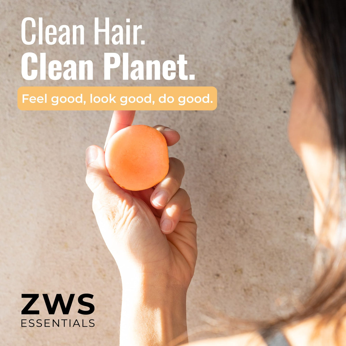 Plastic-free shampoo and conditioner bar duo from ZeroWasteStore.com, featuring bright Sunshine scent for clean, eco-friendly hair care.