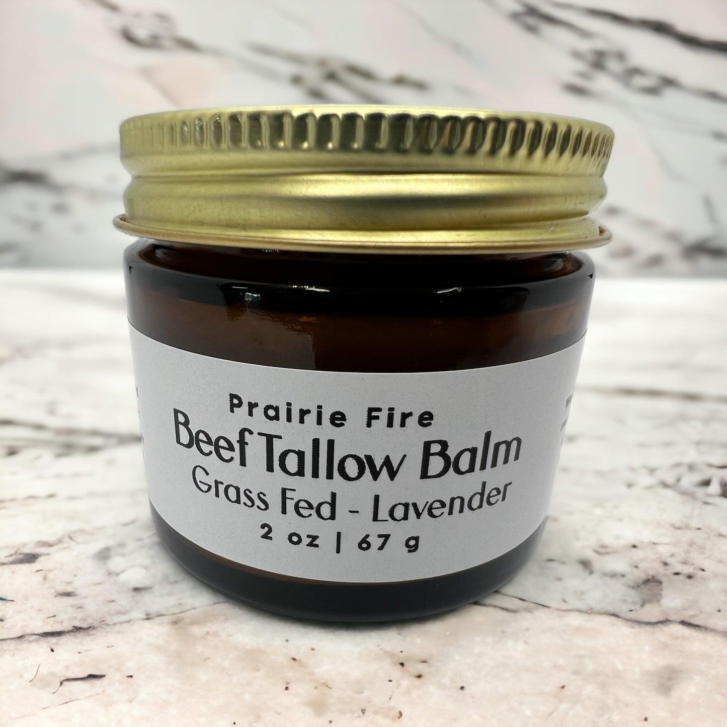 Prairie Fire Tallow Beef Tallow Balm 2 oz moisturizing lotion made in USA with organic grass-fed tallow, natural skin care product.