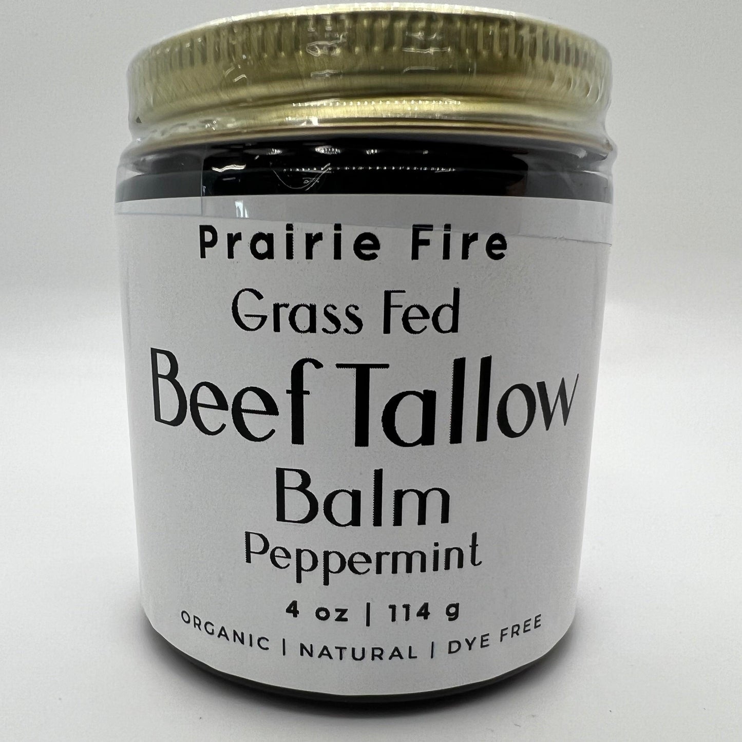 Beef Tallow Balm - 4 oz - Made in USA - Organic Grass Fed and Finished Tallow - Moisturizing Skin Care - Blessings Grow Meadows