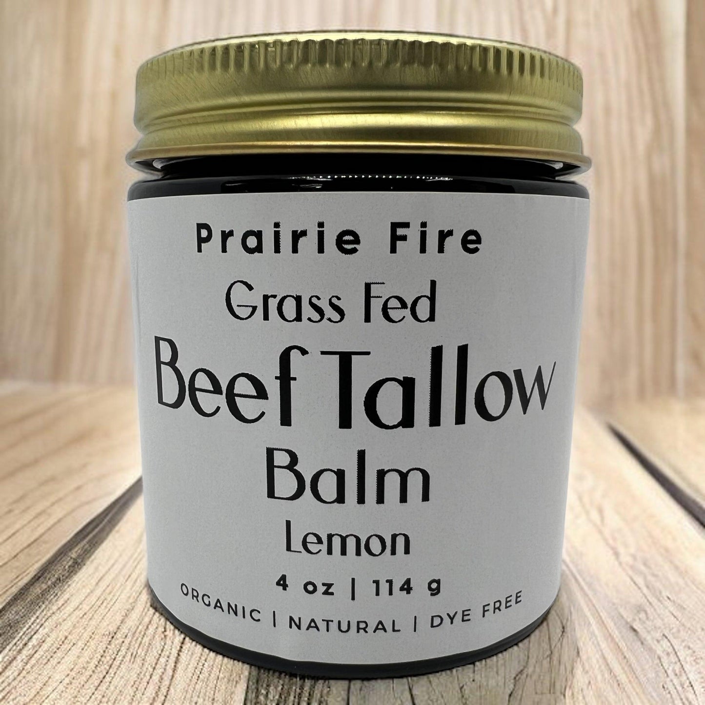 Beef Tallow Balm - 4 oz - Made in USA - Organic Grass Fed and Finished Tallow - Moisturizing Skin Care - Blessings Grow Meadows
