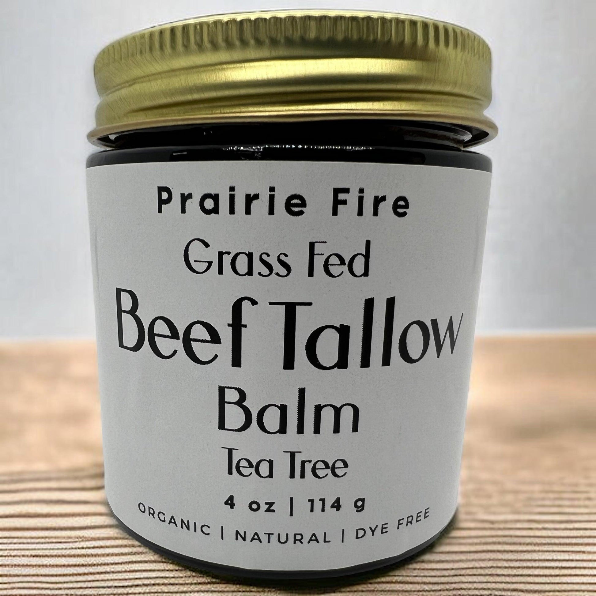Beef Tallow Balm - 4 oz - Made in USA - Organic Grass Fed and Finished Tallow - Moisturizing Skin Care - Blessings Grow Meadows