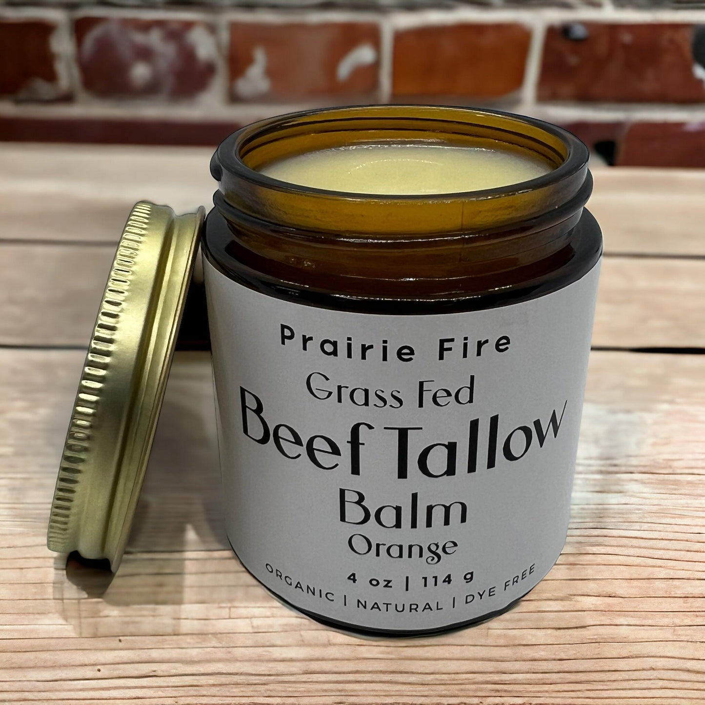 Beef Tallow Balm - 4 oz - Made in USA - Organic Grass Fed and Finished Tallow - Moisturizing Skin Care - Blessings Grow Meadows