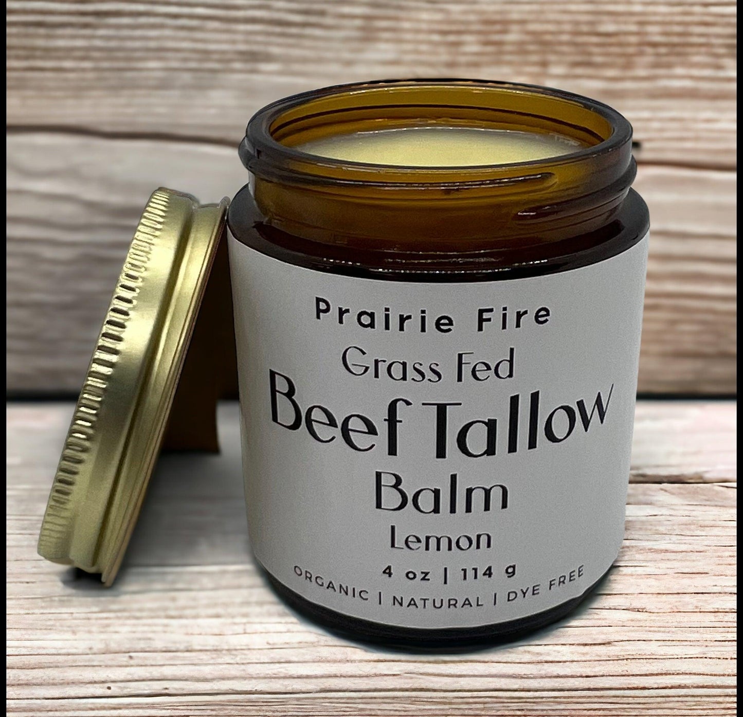 Beef Tallow Balm - 4 oz - Made in USA - Organic Grass Fed and Finished Tallow - Moisturizing Skin Care - Blessings Grow Meadows