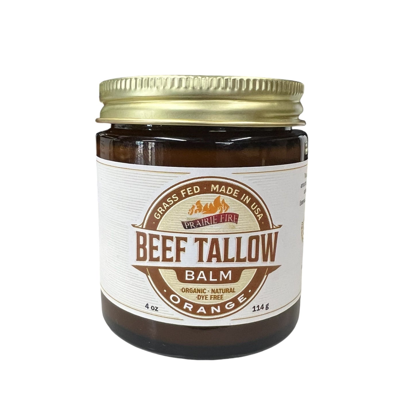 Beef Tallow Balm - 4 oz - Made in USA - Organic Grass Fed and Finished Tallow - Moisturizing Skin Care - Blessings Grow Meadows