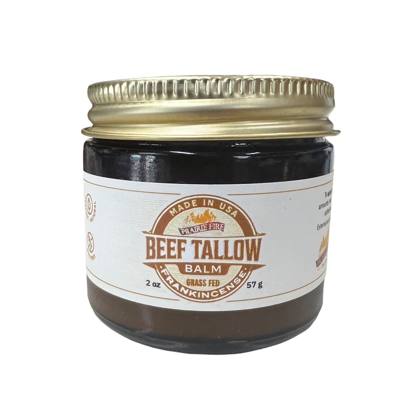 Beef Tallow Balm - 2 oz - Grown and Made in USA - Organic Grass Fed and Finished Tallow - Moisturizing Skin Care - Blessings Grow Meadows