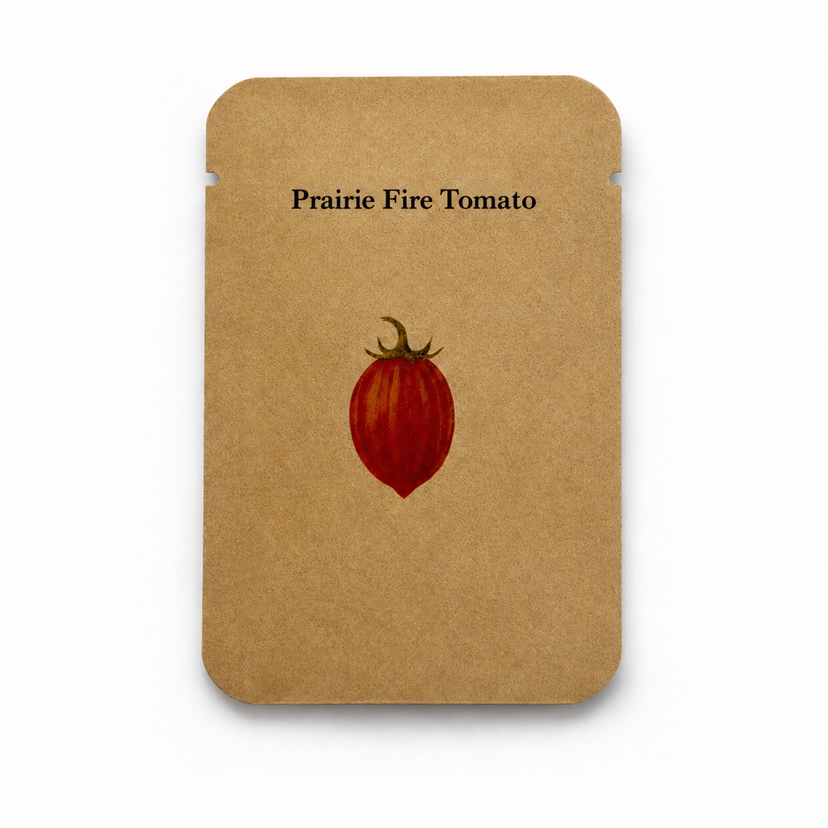 Packet of Prairie Fire Tomato Seeds by Steep Hill Garden, striped slicer variety with sweet flavor, 10–100 seeds, annual vegetable seeds.