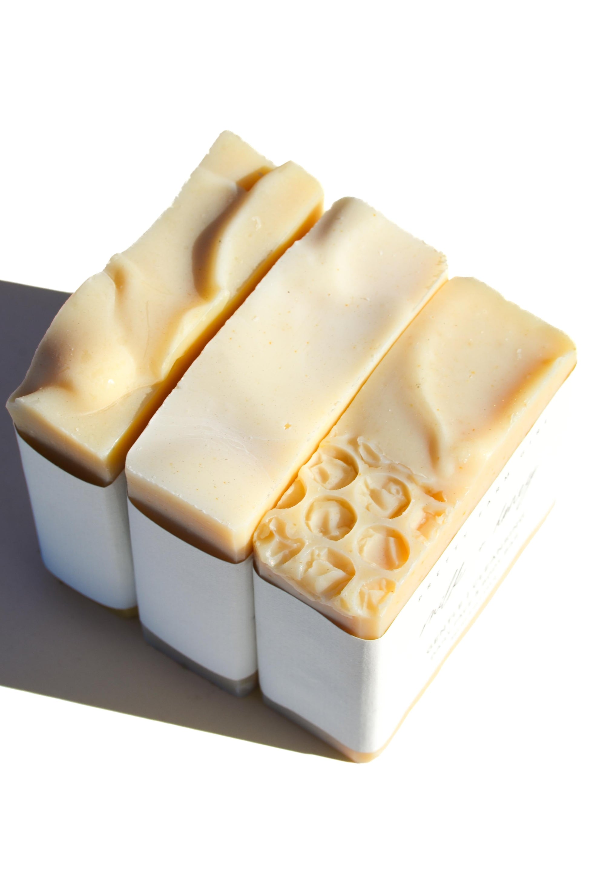 Fragrance Free Handmade Tallow + Goat Milk Soap Bar Trio - Blessings Grow Meadows