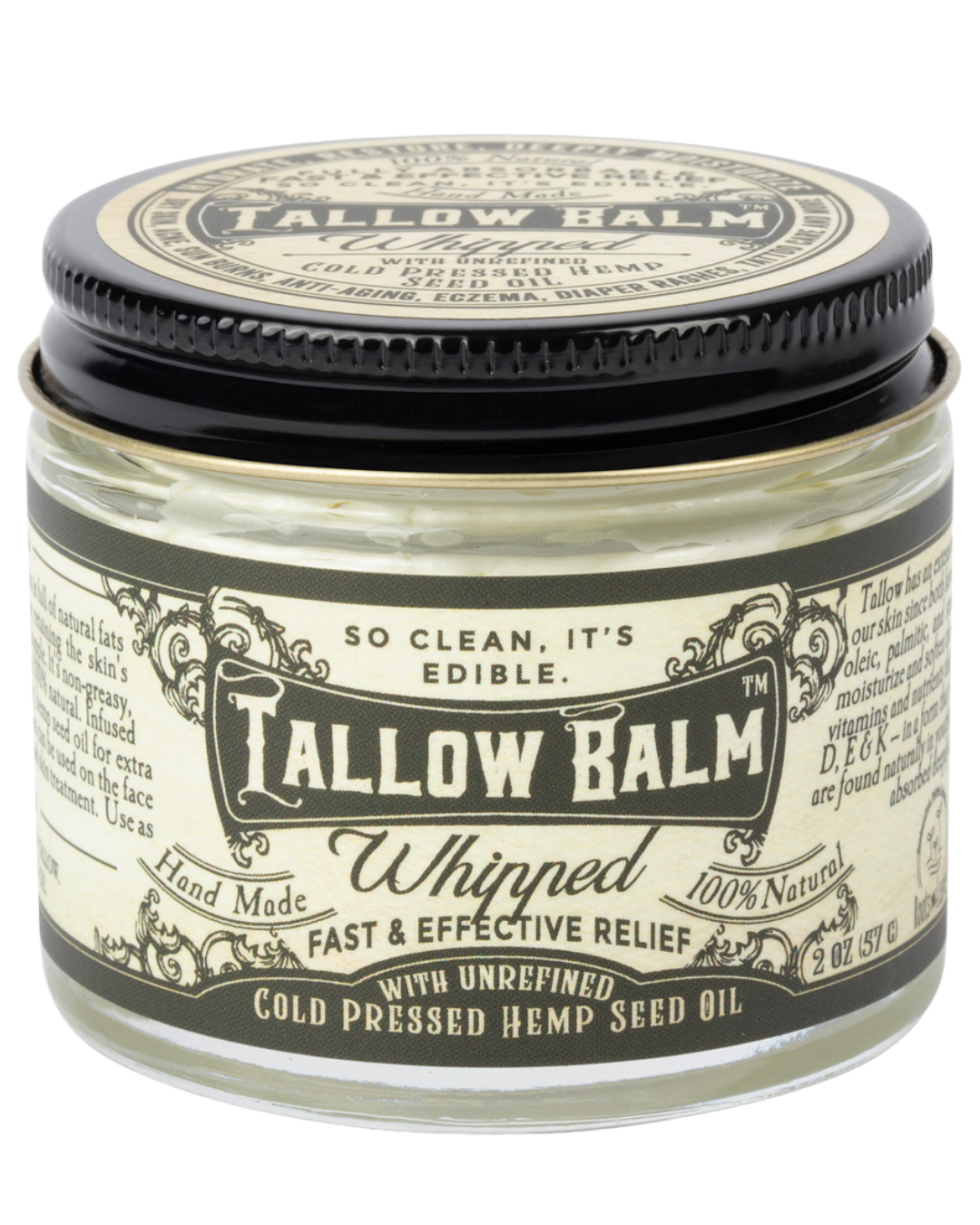 Tallow Balm - Whipped with Hemp Seed Oil - Blessings Grow Meadows