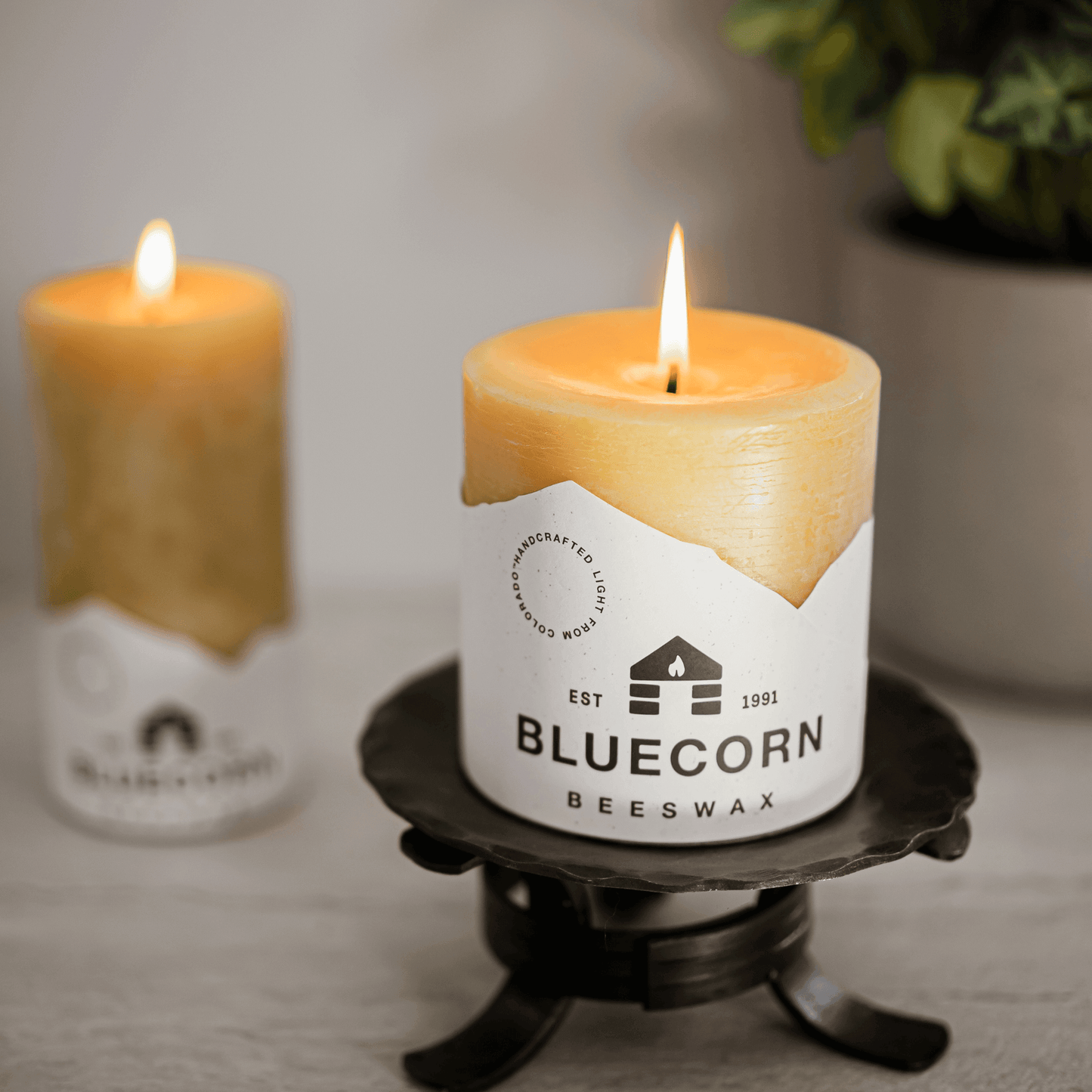 Pure Beeswax Pillar Candles - Bluecorn Candles ~ Blessings Grow Meadows