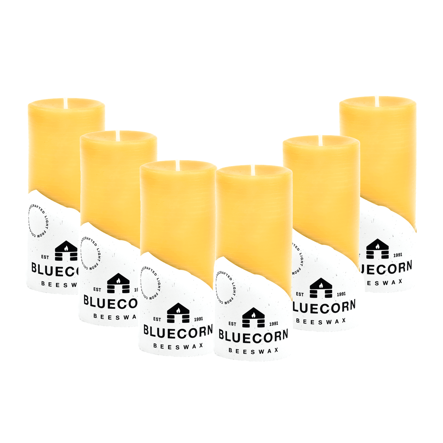 Pure Beeswax Pillar Candles - Bluecorn Candles ~ Blessings Grow Meadows