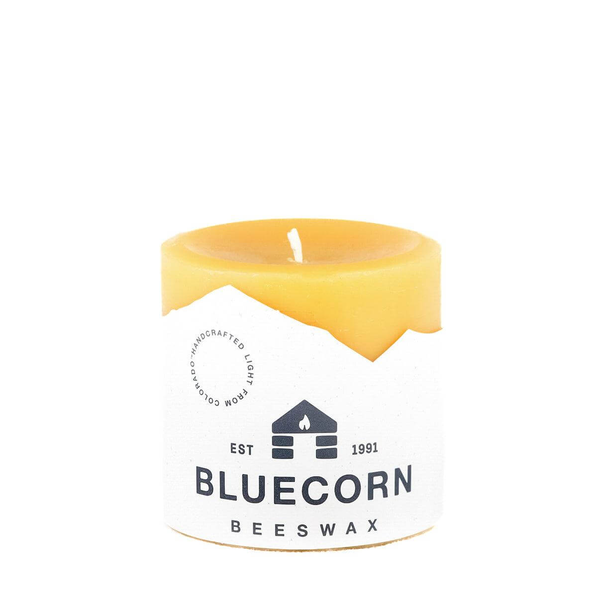 Pure Beeswax Pillar Candles - Bluecorn Candles ~ Blessings Grow Meadows