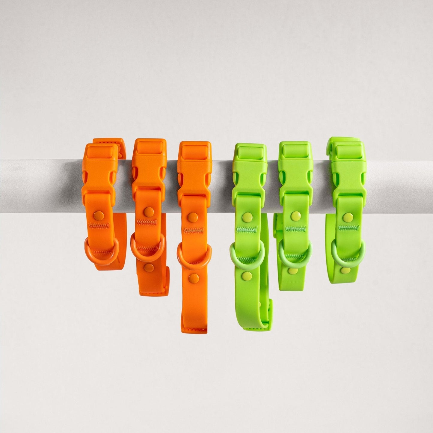 Tilley + Me waterproof PVC dog collar with durable, odor-resistant design for all weather outdoor use.