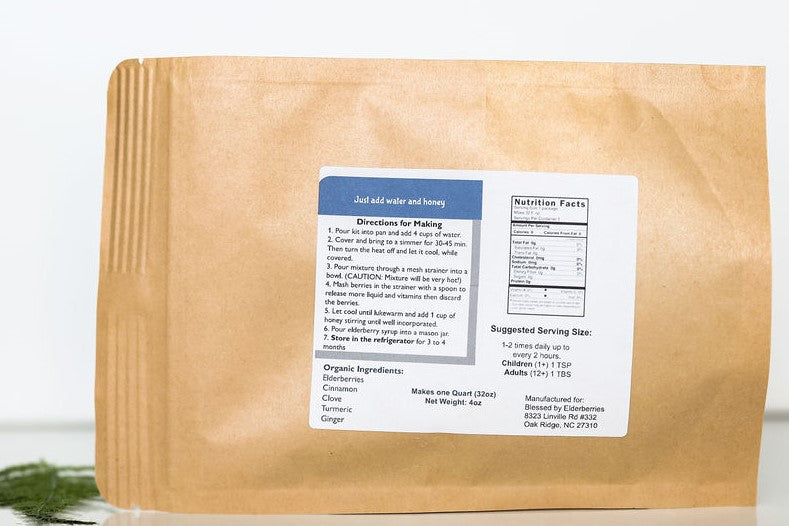 DIY Quart size Elderberry Syrup kit - Blessed by Elderberries ~ Blessings Grow Meadows