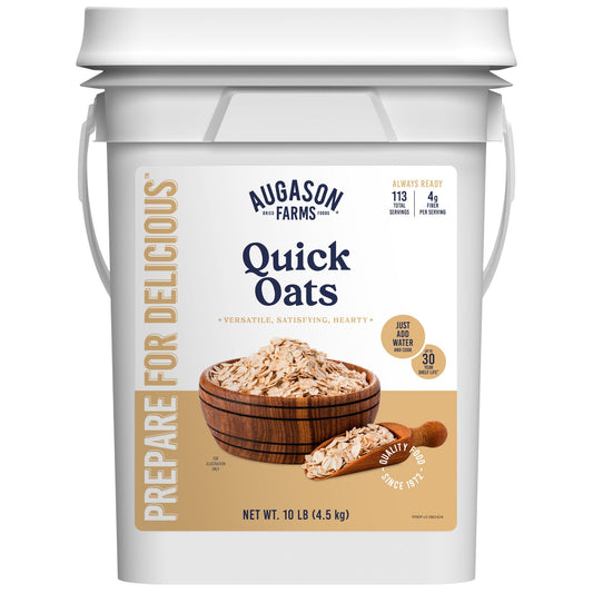 Quick Oats 4 Gallon Pail, 113 Servings - Blessings Grow Meadows