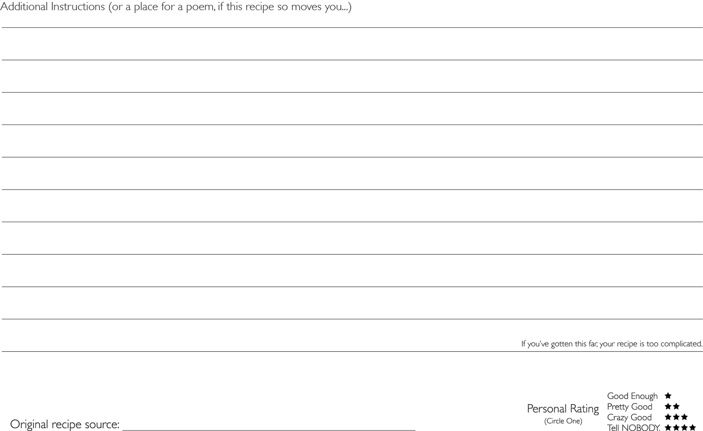 Modern Recipe Cards - Blessings Grow Meadows