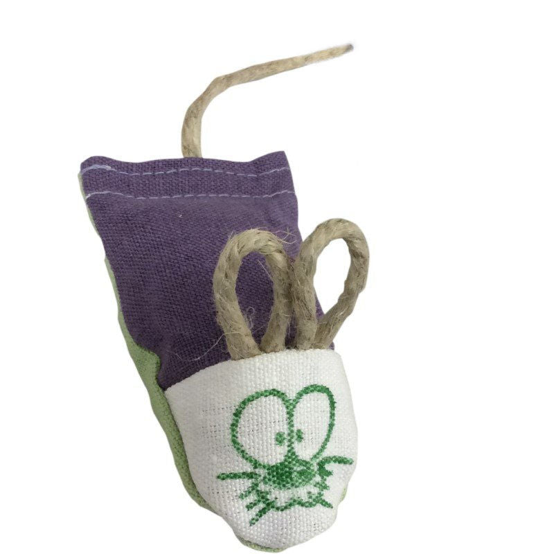 Colorful ReNewedPet Catnip Mouse Toy from Fun Stuff! Perfect for cats to chase and play with.