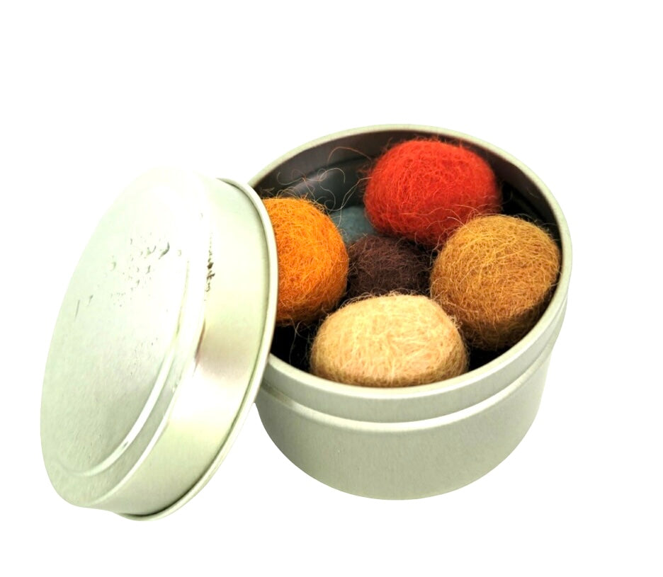 Organic wool cat ball toys from ReNewedPet, soft and colorful wool balls perfect for feline play and entertainment.