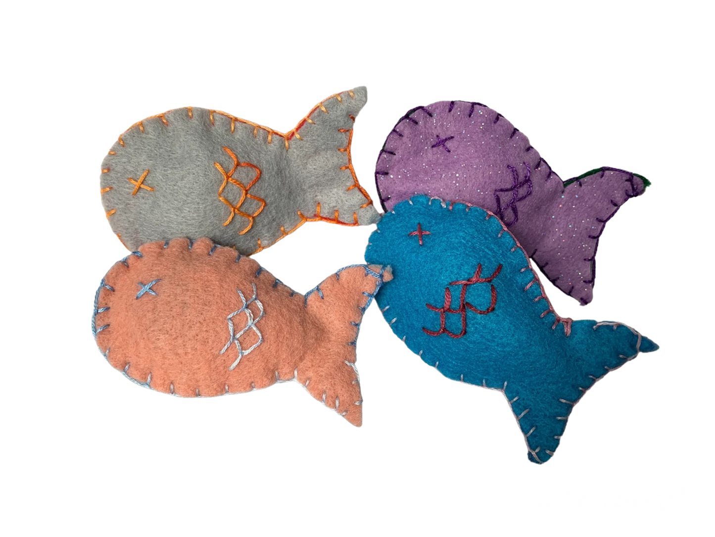 ReNewedPet Organic Cat-Nip Fish Cat Toy from Fun Stuff collection, soft fabric with organic catnip for playful cats.