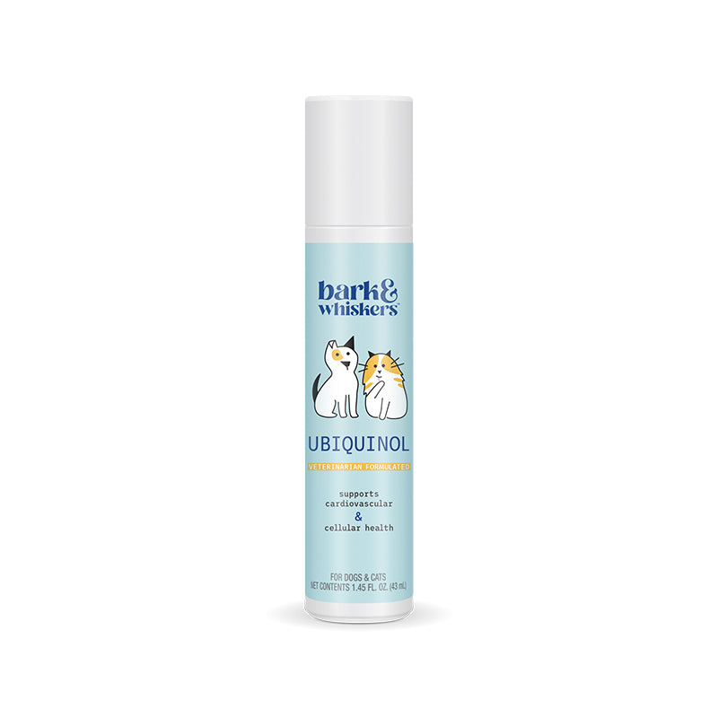 ReNewedPet Cellular Health Ubiquinol supplement for pets, bottle with capsules for supporting pet vitality and cellular health.