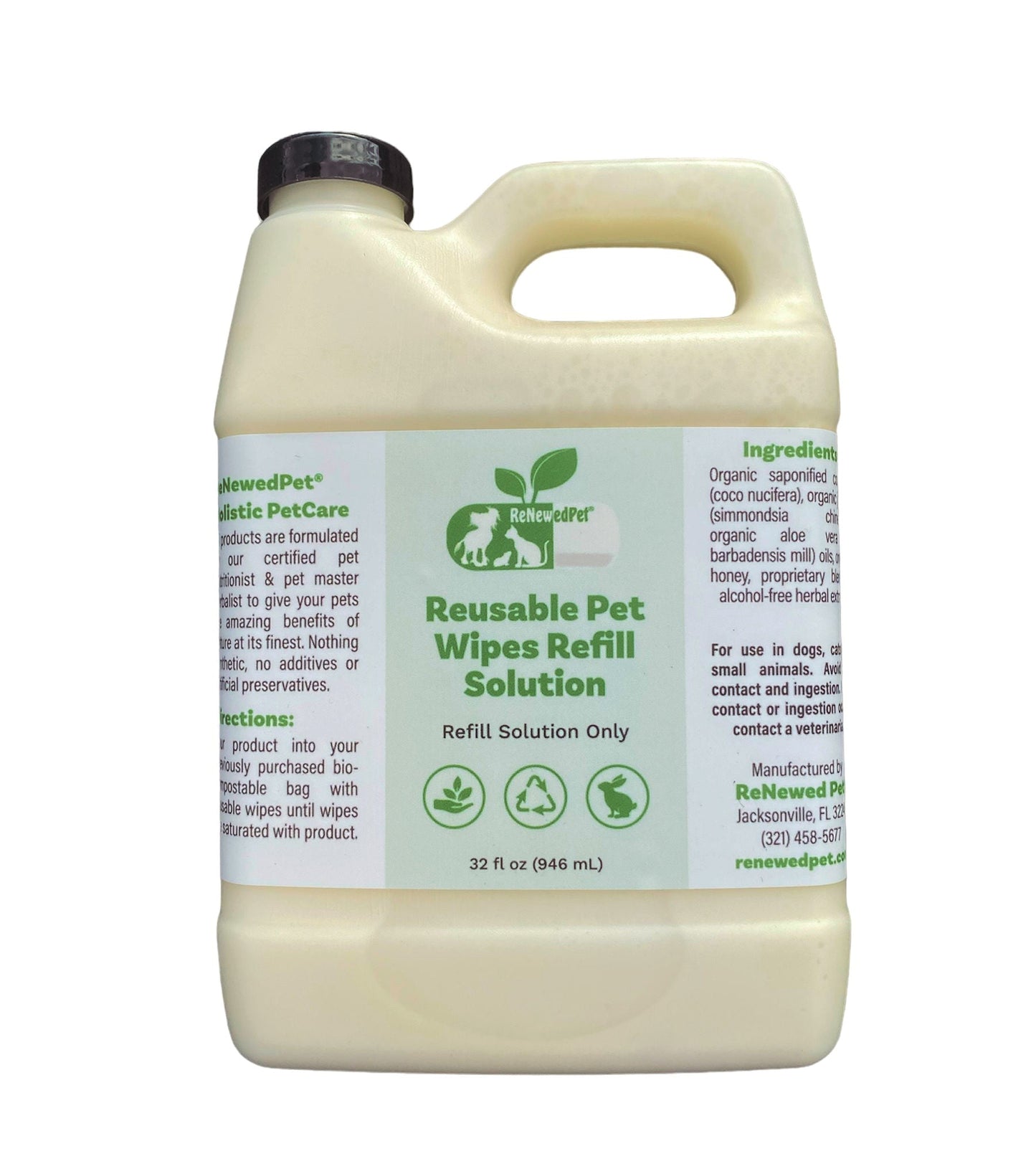 4-ALL PETS REUSABLE PET WIPES*Solution ONLY* - Blessings Grow Meadows