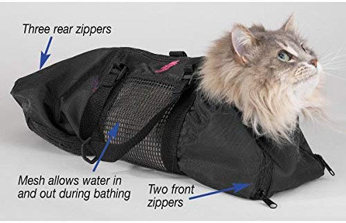 ReNewedPet small dog and cat grooming bag, compact pet grooming carrier with multiple compartments for grooming tools.