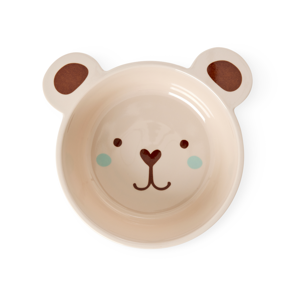 Melamine Kids Bowl | Brown Bear Print - 16.9oz - Blessings Grow Meadows