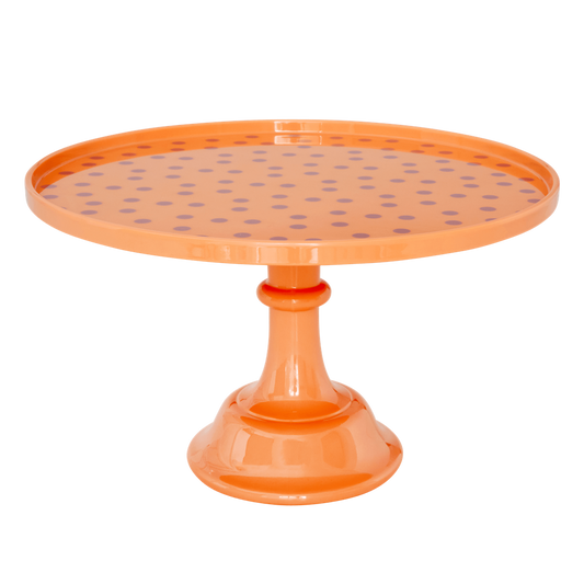 Melamine Cake Stand | Lavender Dots Print - Blessings Grow Meadows