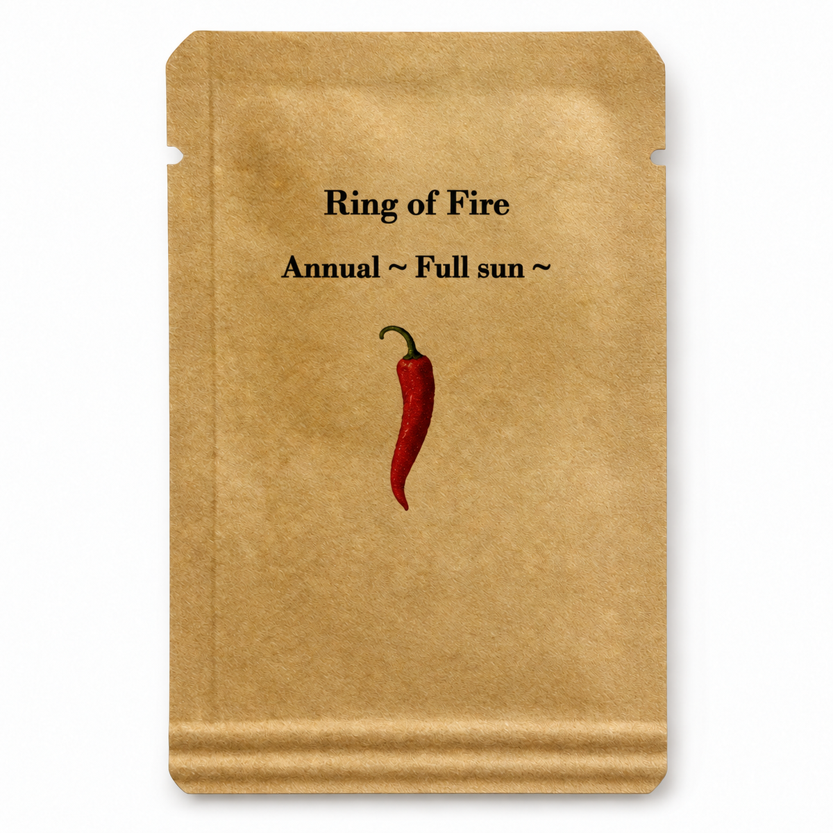 Packet of 25 Ring of Fire Pepper Seeds from Steep Hill Garden, spicy cayenne peppers for full sun annual vegetable growing.