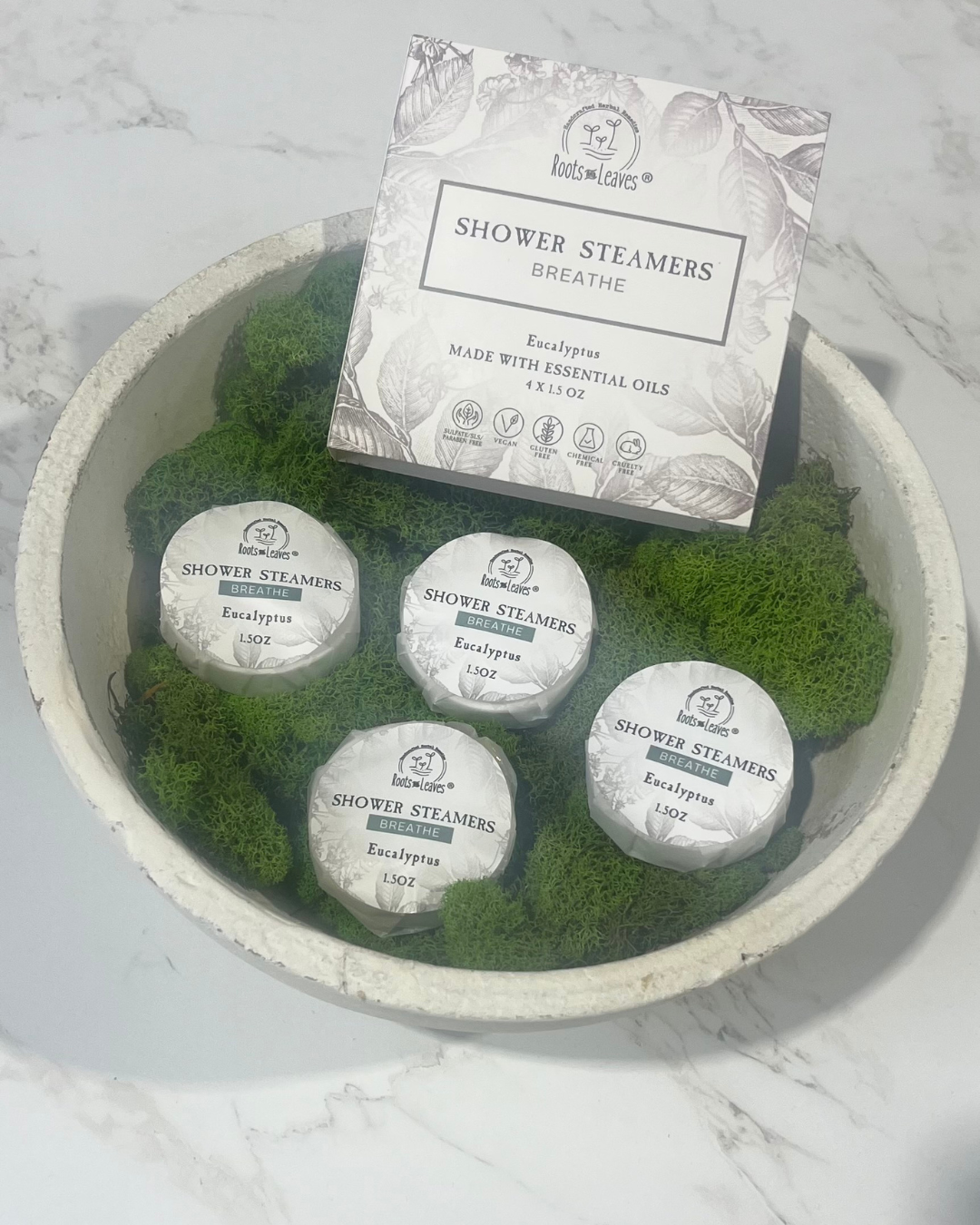 Breathe - Eucalyptus Shower Steamer & Bath Bomb - Blessings Grow Meadows