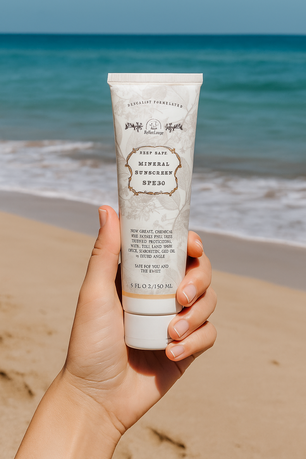 Vegan mineral face and body sunscreen with tremella mushroom by Roots and Leaves LLC, reef-safe and nourishing skin protection