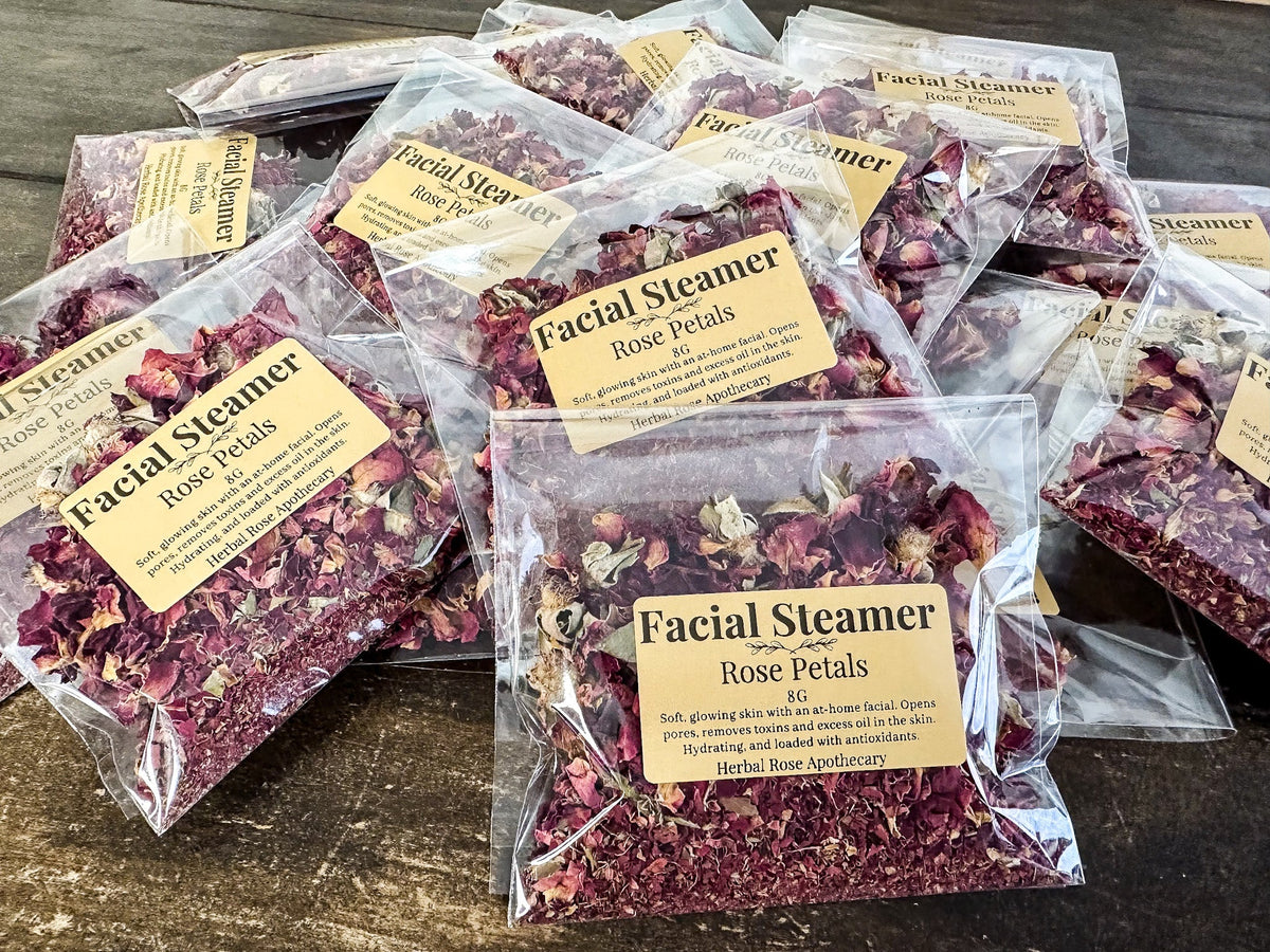 Herbalroseapothecary facial steamer with rose-infused steam, showcasing the sleek design and steam outlet for skincare benefits.