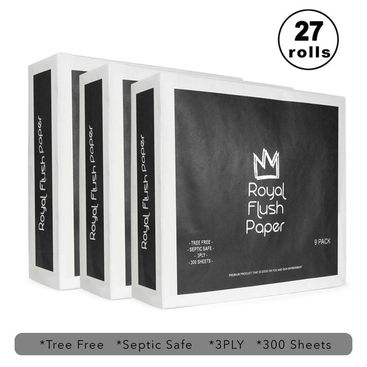 Premium Bamboo Toilet Paper - 27 roll box (3 packs of 9) - Blessings Grow Meadows