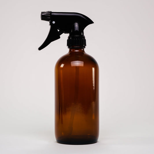 16 oz Amber Glass Keeper Bottle | Spray Nozzle - Blessings Grow Meadows