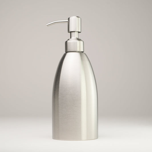 16 oz Rustic Strength stainless steel keeper bottle with pump, ideal for home and garden use, durable metal construction