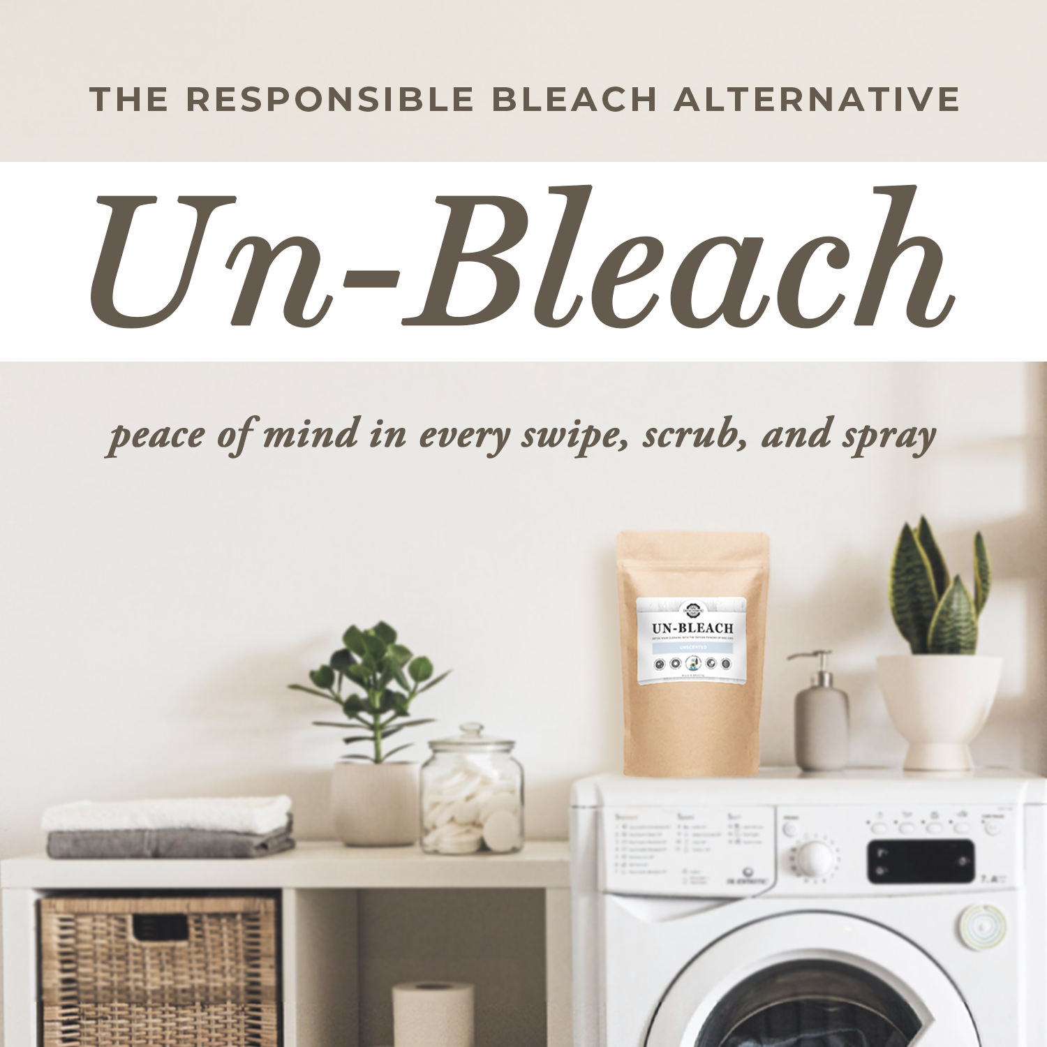 Rustic Strength Un-Bleach Multi-Purpose Cleaner in a 2 lb container, ideal for cleaning various surfaces effectively.