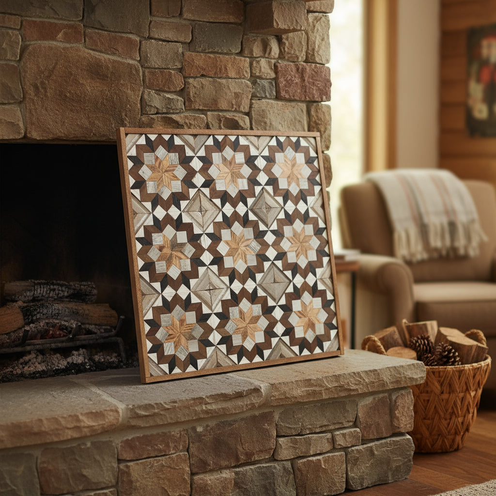 Amish Handmade Barn Quilt - Square (30.5 in x 30.5 in x 1 in) - Amish Country Store ~ Blessings Grow Meadows