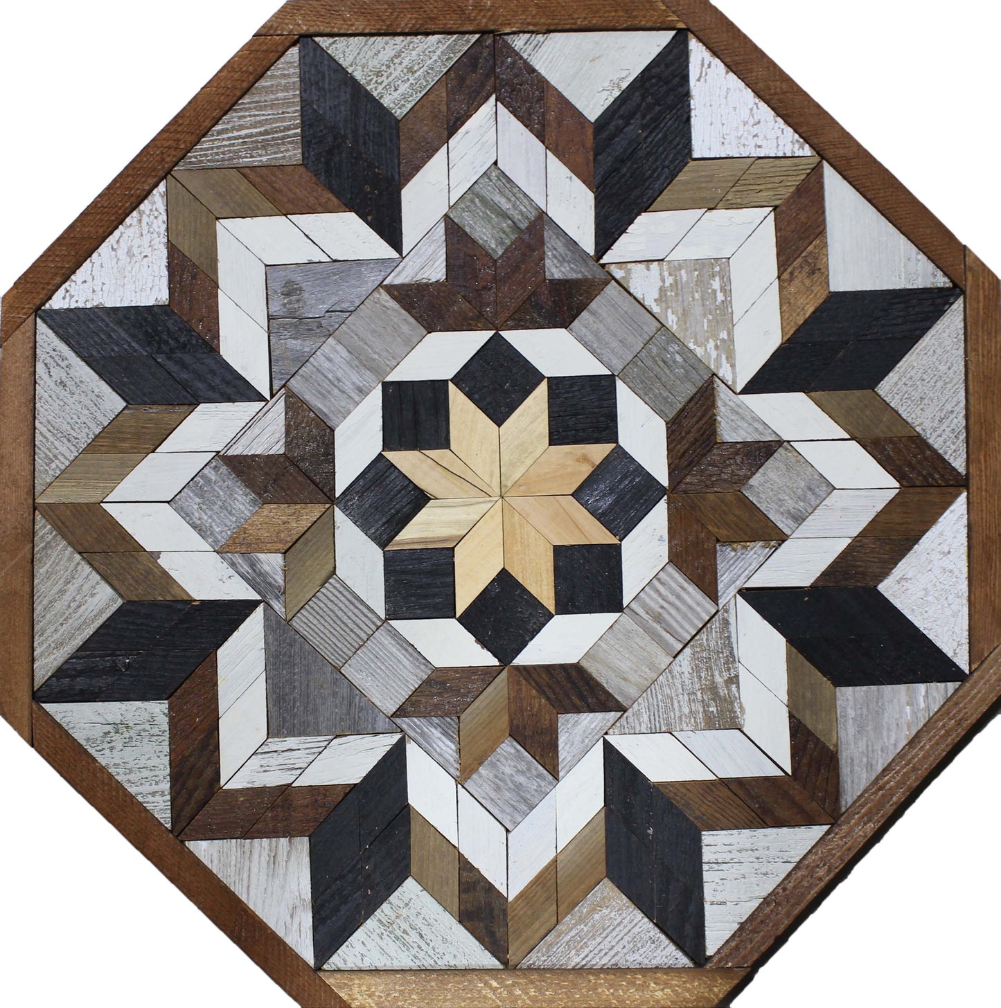 Amish Handmade Barn Quilt - Octagon (20.75 in x 20.75 in x 1 in)