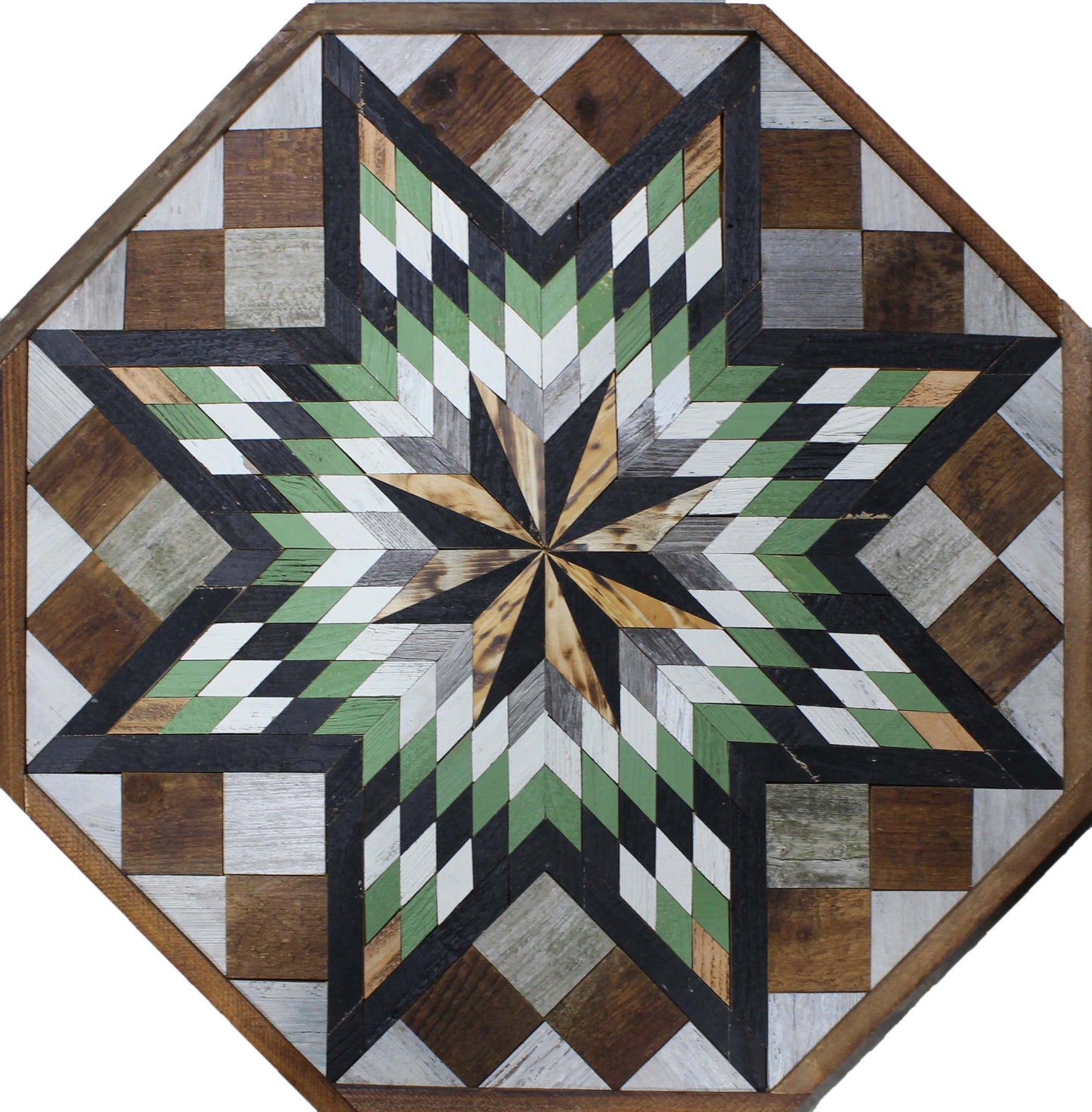 Amish Handmade Barn Quilt - Octagon (30.5 in x 30.5 in x 1 in)