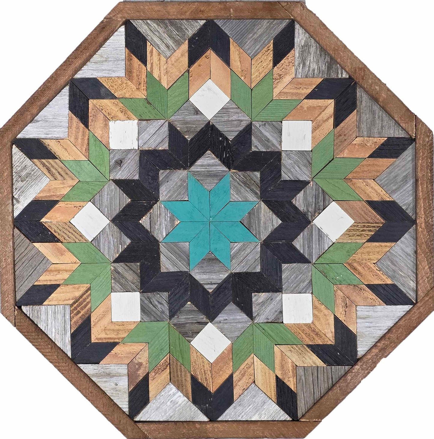 Amish Handmade Barn Quilt - Octagon (20.75 in x 20.75 in x 1 in)