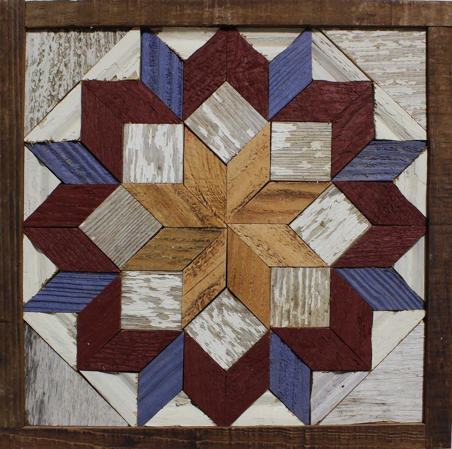 Amish Handmade Barn Quilt - Square (10.5 in x 10.5 in x 1 in)