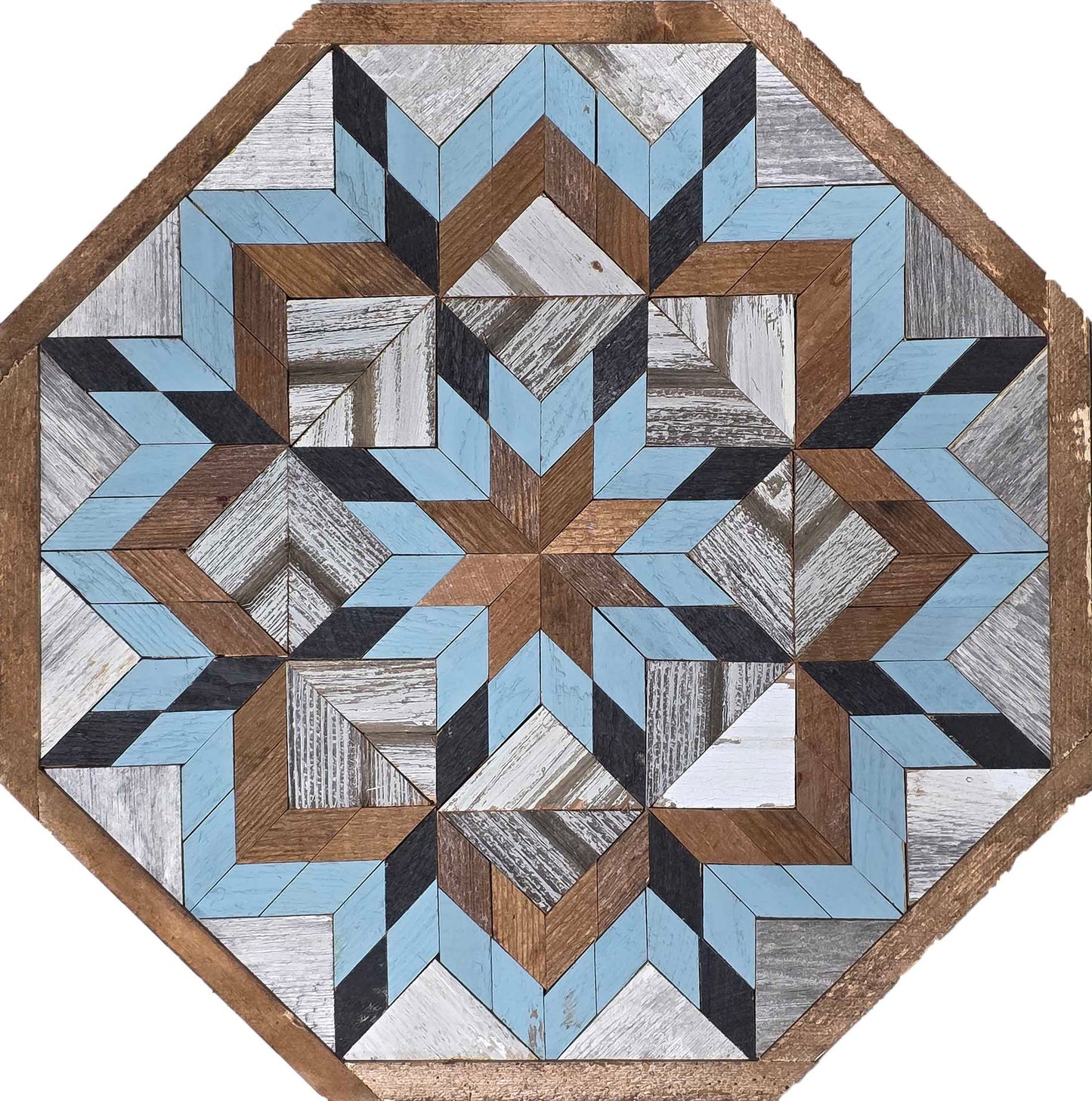 Amish Handmade Barn Quilt - Octagon (20.75 in x 20.75 in x 1 in)