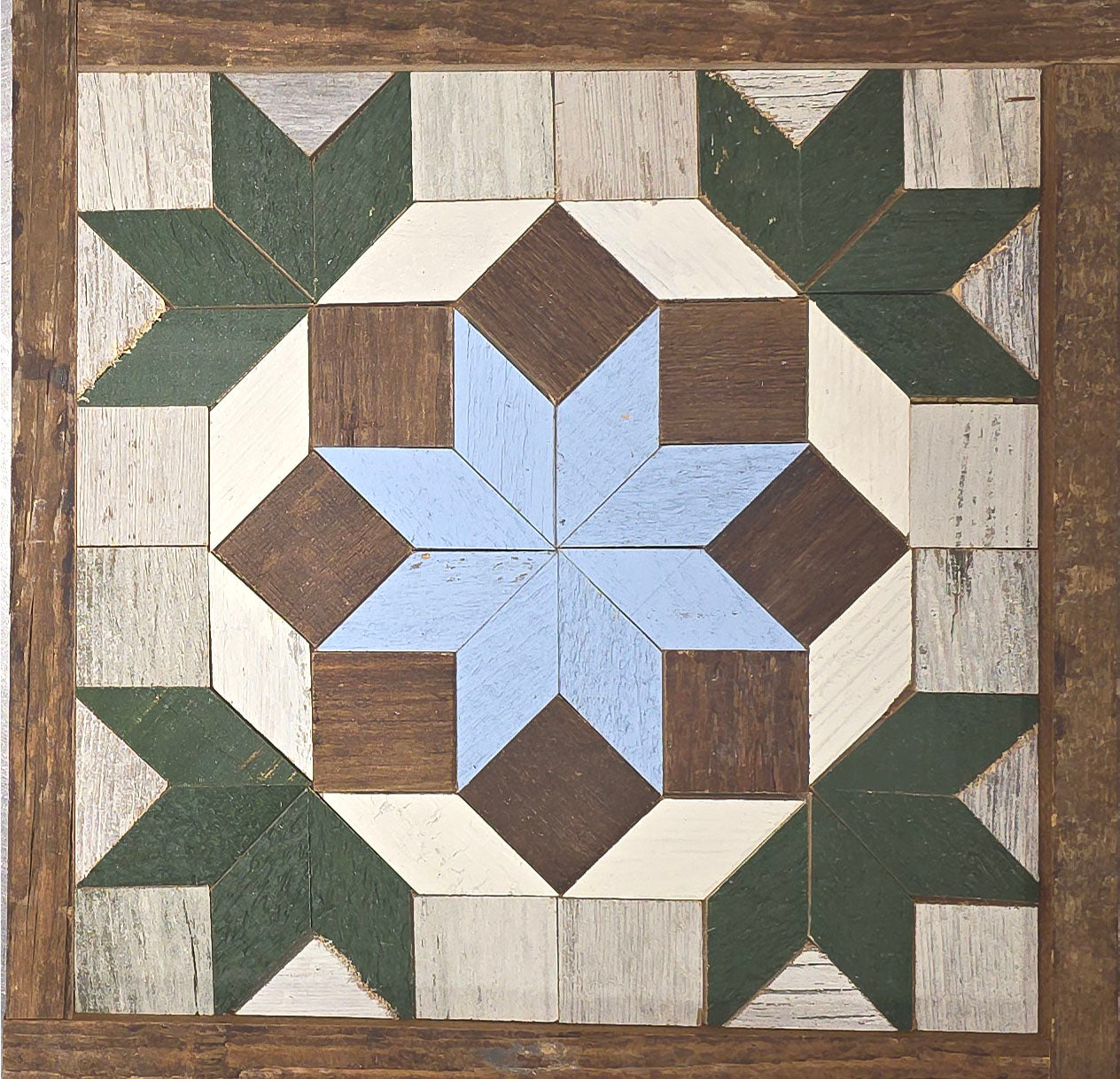 Amish Handmade Barn Quilt - Square (10.5 in x 10.5 in x 1 in)