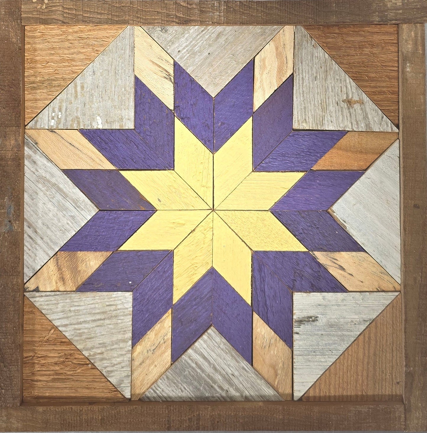 Amish Handmade Barn Quilt - Square (10.5 in x 10.5 in x 1 in)