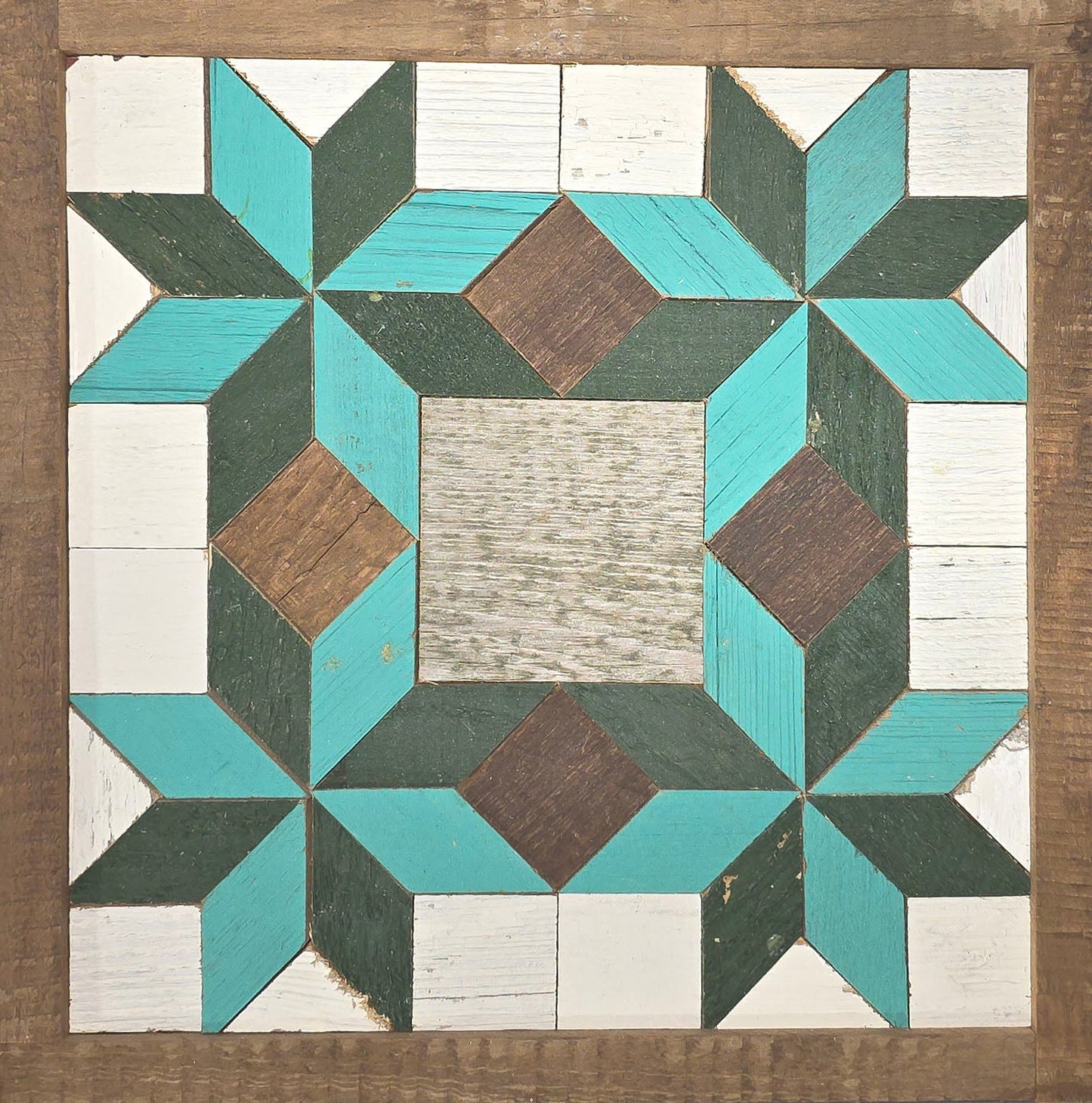 Amish Handmade Barn Quilt - Square (10.5 in x 10.5 in x 1 in)