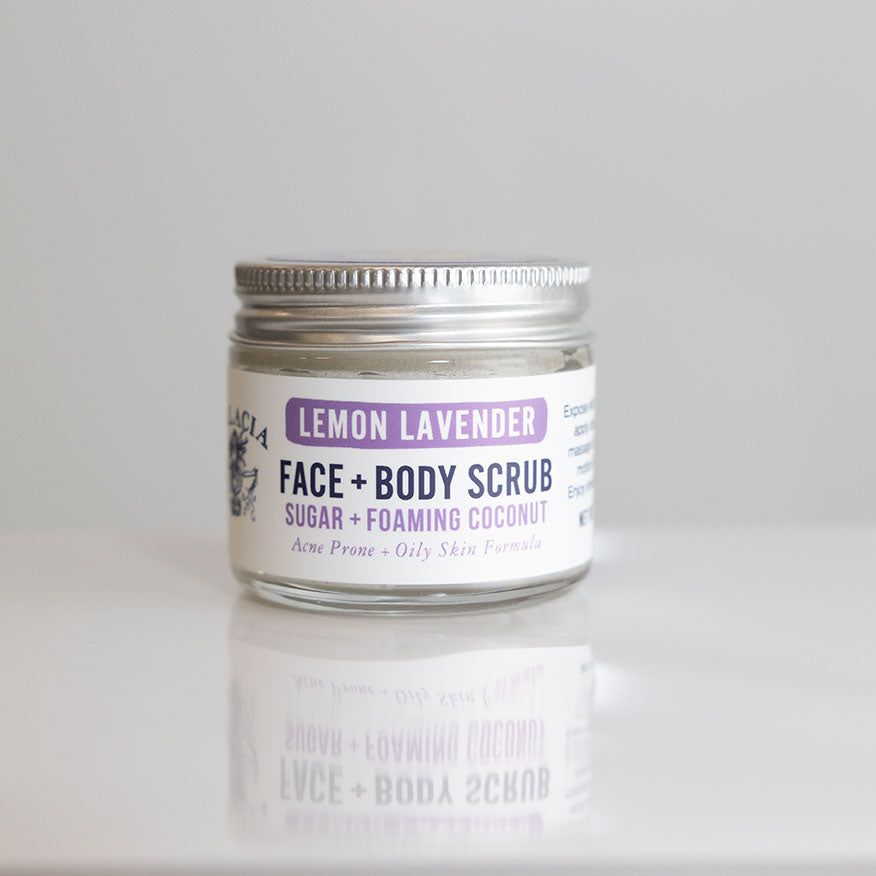 Lemon Lavender Sugar Face & Body Scrub - Blessings Grow Meadows